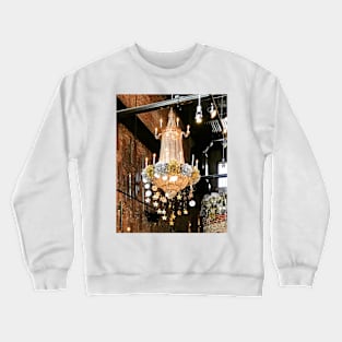 Festive Chandelier with Star Decorations Crewneck Sweatshirt